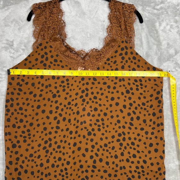 Umgee‎ Tank Top Women's M Leopard Print Lace Y2K - Picture 4 of 10